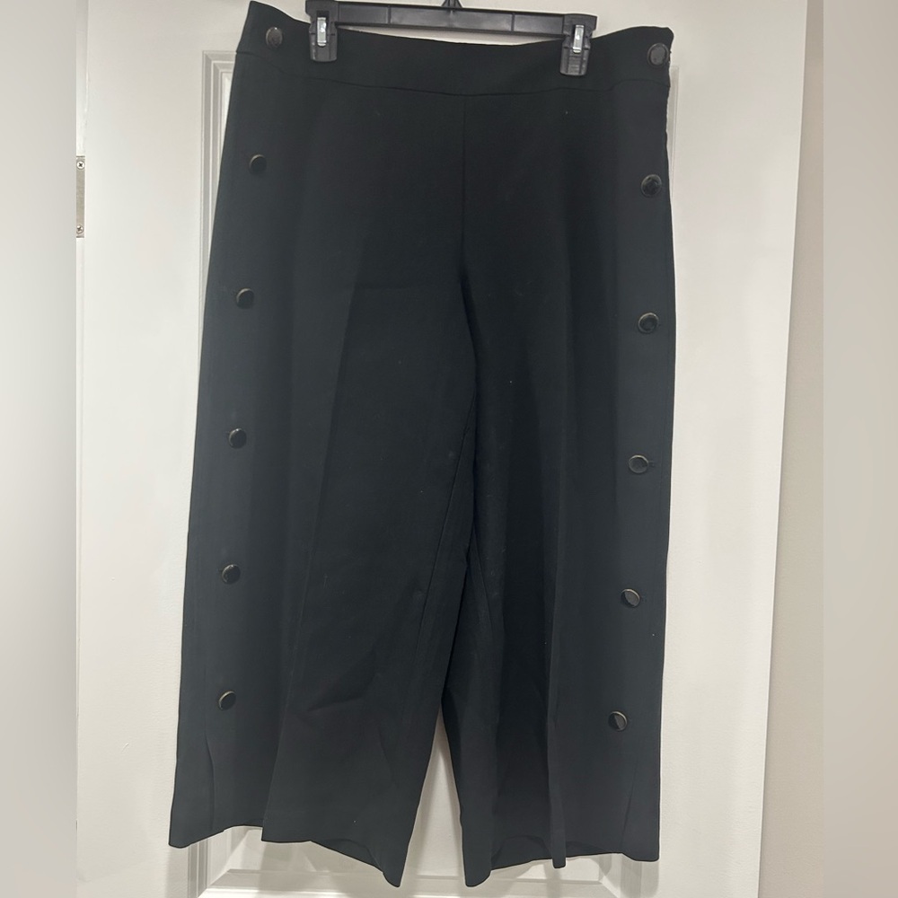 EUC LOFT Black Trousers with Button Accents